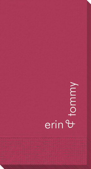 Corner Text with Ampersand Guest Towels